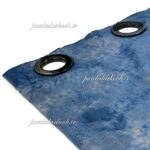 پرده پانچ آماده مخمل پتینه ای سرمه ای ارتفاع 280 سانت