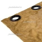 پرده پانچ آماده مخمل پتینه ای طلایی تیره ارتفاع 280 سانت