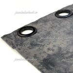 پرده پانچ آماده مخمل پتینه ای طوسی تیره ارتفاع 280 سانت