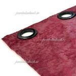 پرده پانچ آماده مخمل پتینه ای زرشکی ارتفاع 280 سانت